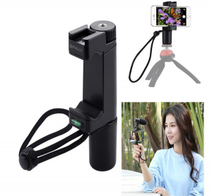 PULUZ szelfibot adapter (univerzális, tripod állványra rögzíthető, Vlogging Live Broadcast, 6.4" méretig) FEKETE (PU366)