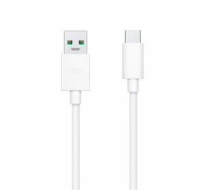REALME adatkábel és töltő (USB - Type-C, gyorstöltés támogatás, 100cm) FEHÉR (DL129) "Gigapack csomagolás"