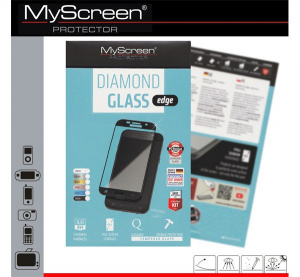 MYSCREEN DIAMOND GLASS EDGE k&eacute;pernyőv&eacute;dő &uuml;veg (2.5D full cover, &iacute;ves, karc&aacute;ll&oacute;, 0.33 mm, 9H) FEKETE [Samsung Galaxy J7 (2017) SM-J730]