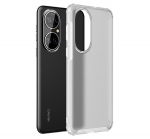 Szilikon telefonvédő (közepesen ütésálló, légpárnás sarok) ÁTLÁTSZÓ [Huawei P50]