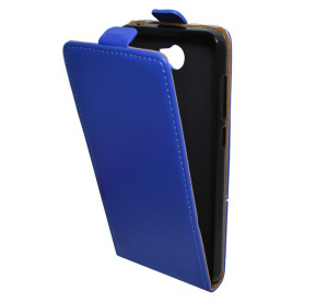 Tok &aacute;ll&oacute;, bőr hat&aacute;s&uacute; (FLIP, lefel&eacute; ny&iacute;l&oacute;, szilikon tart&oacute;) K&Eacute;K [Huawei Y6 II Compact]