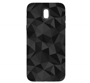 Szilikon telefonvédő (3D, gyémánt minta) FEKETE [Samsung Galaxy J3 (2017) SM-J330 EU]