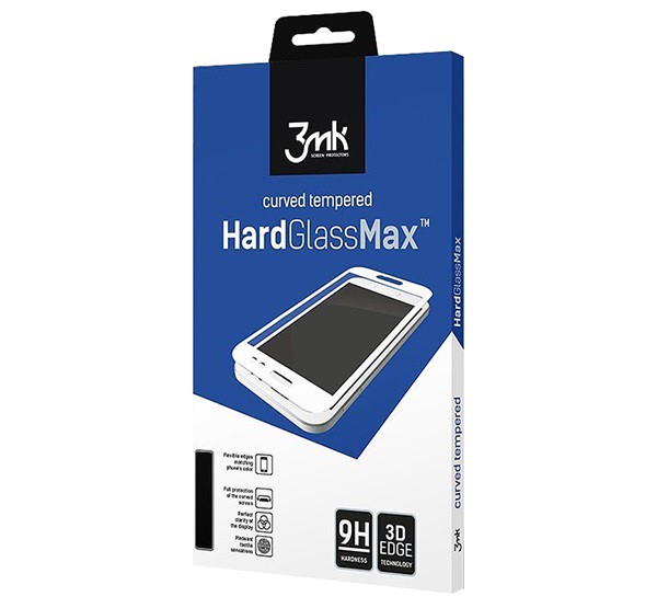 3MK HARD GLASS MAX képernyővédő üveg (3D full cover, íves, karcálló, 0.3mm, 9H) FEKETE [Apple iPhone 11 Pro]