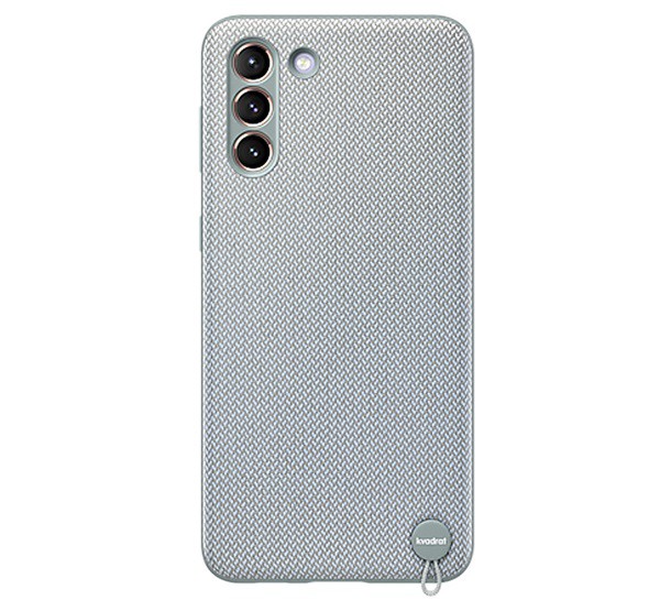 SAMSUNG műanyag telefonvédő (kvadrát textil bevonat) SZÜRKE [Samsung Galaxy S21 Plus (SM-G996) 5G]
