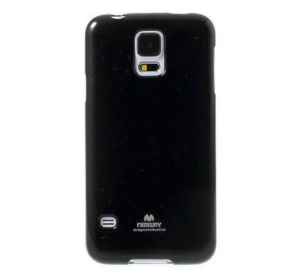 MERCURY Goospery szilikon telefonvédő (csillámporos) FEKETE [Samsung Galaxy S5 (SM-G900)]