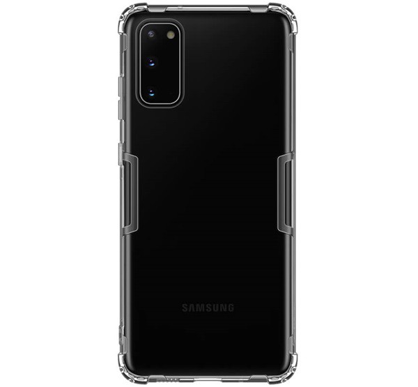 NILLKIN NATURE szilikon telefonvédő (közepesen ütésálló, légpárnás sarok, 0.6 mm, ultravékony) SZÜRKE [Samsung Galaxy S20 Plus 5G (SM-G986)]