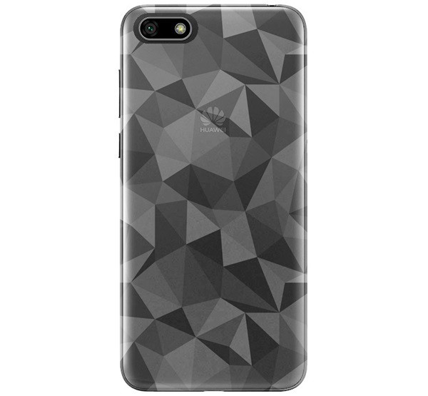 Szilikon telefonvédő (3D, gyémánt minta) ÁTLÁTSZÓ [Huawei Y5 2018 (Y5 Prime 2018)]