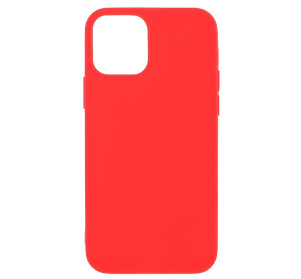 Szilikon telefonvédő (matt, logo kivágás) PIROS [Apple iPhone 12 mini]