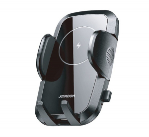 JOYROOM autós tartó (15W, szellőzőre, gravitációs, QI Wireless, vezeték nélküli töltés, 4,6 - 6,8" méret) FEKETE (JR-ZS241)