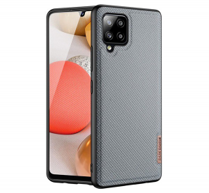 DUX DUCIS FINO szilikon telefonv&eacute;dő (műanyag belső, k&ouml;zepesen &uuml;t&eacute;s&aacute;ll&oacute;, r&aacute;cs minta) SZ&Uuml;RKE [Samsung Galaxy A42 5G (SM-A425F)]