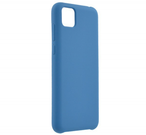 Szilikon telefonvédő (matt, mikrofiber plüss karcolásmentesítő belső, prémium) SÖTÉTKÉK [Honor 9S]