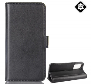 Tok &aacute;ll&oacute;, val&oacute;di bőr (FLIP, oldalra ny&iacute;l&oacute;, asztali tart&oacute; funkci&oacute;) FEKETE [Honor X10 5G]