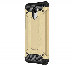 Defender műanyag telefonvédő (közepesen ütésálló, légpárnás sarok, szilikon belső, fémhatás) ARANY [Xiaomi Redmi 4]