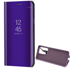 Tok álló (aktív FLIP, oldalra nyíló, asztali tartó funkció, tükrös felület, Mirror View Case) LILA [Samsung Galaxy S20 Ultra 5G (SM-G988B)]