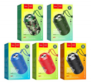 HOCO HC1 bluetooth hordozható hangszóró (v5.0, TransFlash kártyaolvasó, 5W teljesítmény) KÉK (HC1_BL)