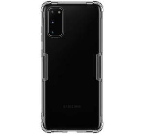 NILLKIN NATURE szilikon telefonvédő (közepesen ütésálló, légpárnás sarok, 0.6 mm, ultravékony) SZÜRKE [Samsung Galaxy S20 Plus 5G (SM-G986)]