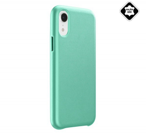 CELLULARLINE ELITE műanyag telefonvédő (mikrofiber belső, valódi bőr hátlap) ZÖLD [Apple iPhone XR 6.1]