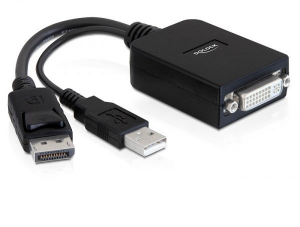 Delock DL61855 Displayport male -> DVI-I 24+5 female active adapter