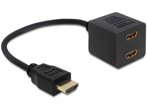 Delock DL65226 HDMI nagy sebességű Ethernet elosztó 1x male -> 2x female adapter