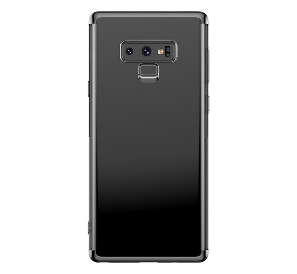 BASEUS SHINING szilikon telefonvédő (átlátszó hátlap) FEKETE [Samsung Galaxy Note 9 (SM-N960F)]