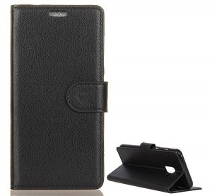 Tok &aacute;ll&oacute;, bőr hat&aacute;s&uacute; (FLIP, oldalra ny&iacute;l&oacute;, asztali tart&oacute; funkci&oacute;, pr&eacute;mium) FEKETE [Samsung Galaxy A6+ (2018) SM-A605F]