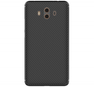 NILLKIN SYNTHETIC FIBER műanyag telefonvédő (környezetbarát, karbon minta) FEKETE [Huawei Mate 10]
