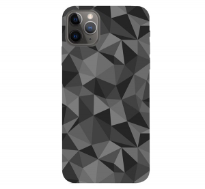 Szilikon telefonv&eacute;dő (3D, gy&eacute;m&aacute;nt minta) FEKETE [Apple iPhone 11 Pro]