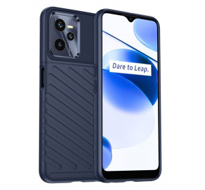 Szilikon telefonv&eacute;dő (k&ouml;zepesen &uuml;t&eacute;s&aacute;ll&oacute;, cs&iacute;kos, dombor minta) S&Ouml;T&Eacute;TK&Eacute;K [Realme C35]