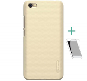 NILLKIN SUPER FROSTED műanyag telefonvédő (gumírozott, érdes felület + képernyővédő fólia) ARANY [Xiaomi Redmi Note 5A]
