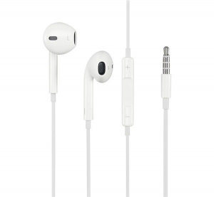 APPLE fülhallgató SZTEREO (3.5mm jack, mikrofon, felvevő gomb, hangerőszabályzó) FEHÉR (MD827ZM/B / MNHF2ZM/A)