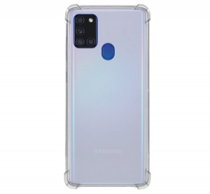 ROAR JELLY ARMOR műanyag telefonvédő (szilikon keret, közepesen ütésálló, légpárnás sarok) ÁTLÁTSZÓ [Samsung Galaxy A21s (SM-A217F)]