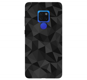 Szilikon telefonvédő (3D, gyémánt minta) FEKETE [Huawei Mate 20]