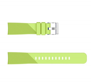 Pótszíj (univerzális, 20 mm, szilikon, állítható, csíkos minta) NEONZÖLD [Realme Watch]