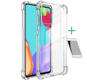 IMAK szilikon telefonvédő (közepesen ütésálló, légpárnás sarok + képernyővédő fólia) ÁTLÁTSZÓ [Samsung Galaxy A72 5G (SM-A726F)]