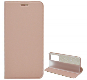 Tok &aacute;ll&oacute;, bőr hat&aacute;s&uacute; (FLIP, oldalra ny&iacute;l&oacute;, asztali tart&oacute; funkci&oacute;) ROZ&Eacute;ARANY 2 [Huawei P40 Pro 5G]