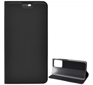 Tok &aacute;ll&oacute;, bőr hat&aacute;s&uacute; (FLIP, oldalra ny&iacute;l&oacute;, asztali tart&oacute; funkci&oacute;) FEKETE [Xiaomi 11T Pro]