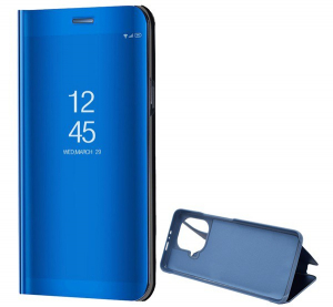 Tok álló (aktív FLIP, oldalra nyíló, asztali tartó funkció, tükrös felület, Mirror View Case) KÉK [Xiaomi Mi 11 Pro 5G]