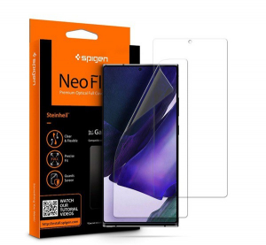 SPIGEN NEOFLEX képernyővédő fólia 2db (full screen, íves részre, tok barát) ÁTLÁTSZÓ [Samsung Galaxy Note 20 Ultra 5G (SM-N986F)]