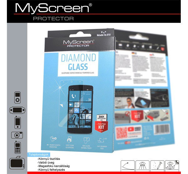 MYSCREEN DIAMOND GLASS képernyővédő üveg (extra karcálló, ütésálló, 0.33mm, 9H) ÁTLÁTSZÓ [Huawei Y5 (Y560)]