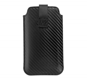 Tok &aacute;ll&oacute;, bőr hat&aacute;s&uacute;, POUCH (kih&uacute;zhat&oacute;, univerz&aacute;lis, XS m&eacute;ret, karbon minta) FEKETE [Navon T310]