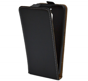 Tok &aacute;ll&oacute;, bőr hat&aacute;s&uacute; (FLIP, lefel&eacute; ny&iacute;l&oacute;, szilikon tart&oacute;) FEKETE [Nokia 2.1]