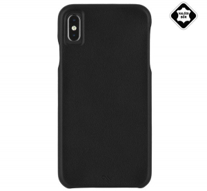 CASE-MATE BARELY THERE műanyag telefonv&eacute;dő (ultrav&eacute;kony, val&oacute;di bőr h&aacute;tlap) FEKETE [Apple iPhone XS Max 6.5]