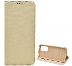 Tok &aacute;ll&oacute;, bőr hat&aacute;s&uacute; (FLIP, oldalra ny&iacute;l&oacute;, asztali tart&oacute; funkci&oacute;, rombusz minta) ARANY [Xiaomi 12 Pro]