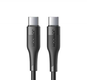 JOYROOM adatkábel és töltő (Type-C - Type-C, 60W, PD gyorstöltés támogatás, 120cm) FEKETE (S-1230M3)