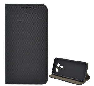 Tok &aacute;ll&oacute;, bőr hat&aacute;s&uacute; (FLIP, oldalra ny&iacute;l&oacute;, asztali tart&oacute; funkci&oacute;, rombusz minta) FEKETE [LG K50 (LMX520)]