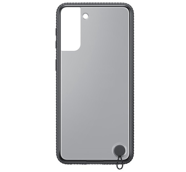 SAMSUNG szilikon telefonvédő (átlátszó hátlap, ütésálló keret) FEKETE [Samsung Galaxy S21 Plus (SM-G996) 5G]