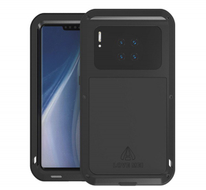 LOVE MEI defender telefonvédő gumi (ütésálló, fém keret) FEKETE [Huawei Mate 30 Pro]
