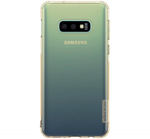 NILLKIN NATURE szilikon telefonvédő (közepesen ütésálló, légpárnás sarok, 0.6 mm, ultravékony) ARANYBARNA [Samsung Galaxy S10e (SM-G970)]