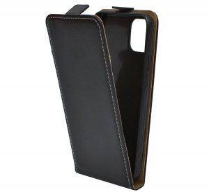 Tok &aacute;ll&oacute;, bőr hat&aacute;s&uacute; (FLIP, lefel&eacute; ny&iacute;l&oacute;, szilikon tart&oacute;) FEKETE [Apple iPhone 11 Pro Max]