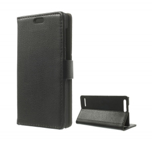 Tok &aacute;ll&oacute;, bőr hat&aacute;s&uacute; (FLIP, oldalra ny&iacute;l&oacute;, asztali tart&oacute; funkci&oacute;, pr&eacute;mium) FEKETE [Huawei Ascend G6 LTE 4G]